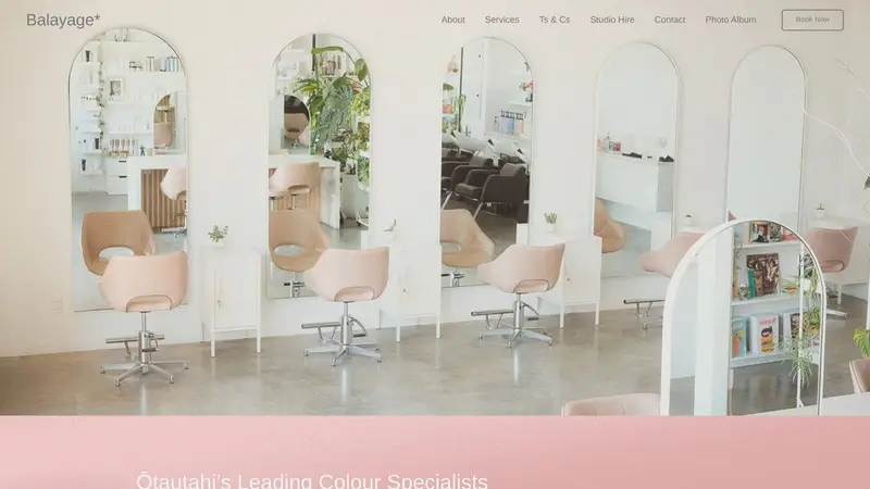 Homepage of balayagehair.co.nz