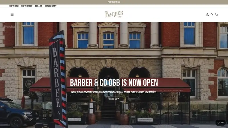 Homepage of barberandco.co.nz