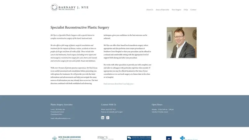 Homepage of barnabynye.co.nz