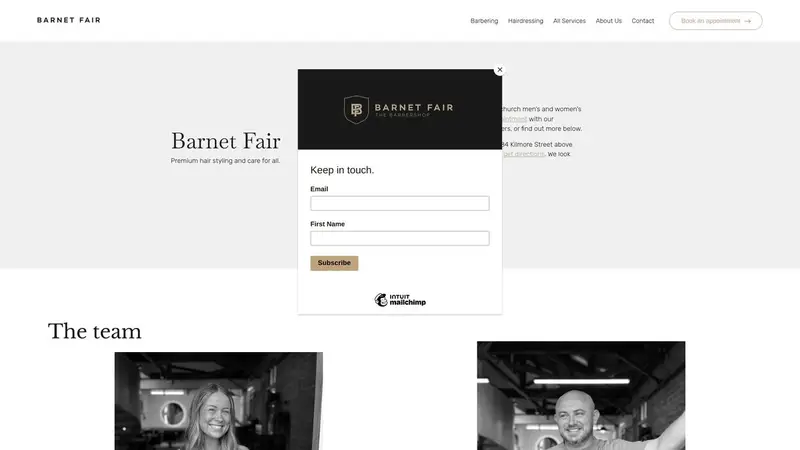 Homepage of barnetfair.co.nz