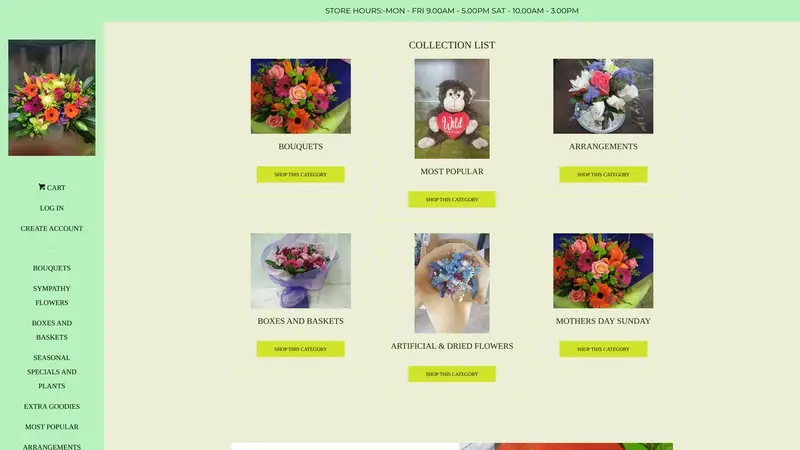 Homepage of bbbflorist.co.nz