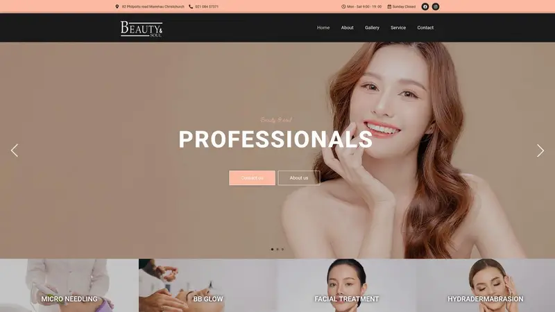 Homepage of beautyandsoul.co.nz