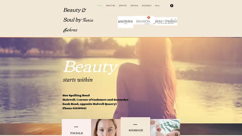 Homepage of beautyandsoul.nz