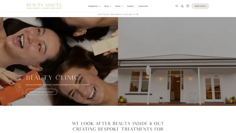 Homepage of beautyassets.co.nz