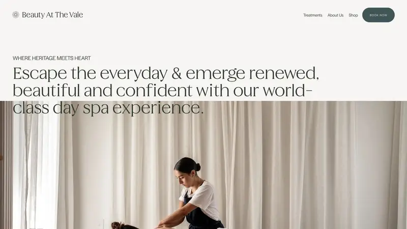 Homepage of beautyatthevale.co.nz