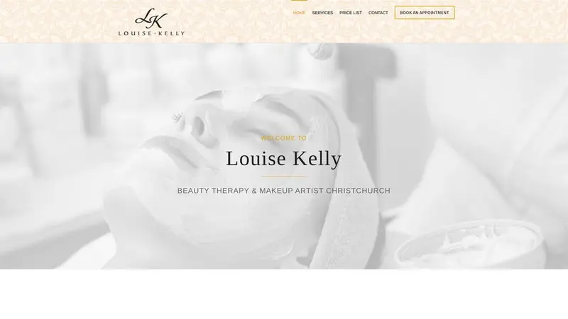 Homepage of beautytherapychristchurch.co.nz