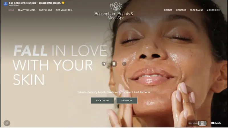 Homepage of beckenhambeauty.co.nz