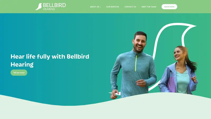 Homepage of bellbirdhearing.co.nz