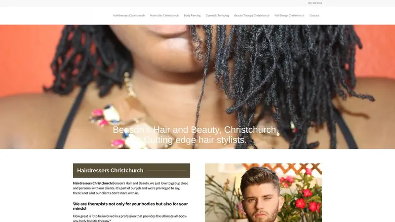 Homepage of bensons.co.nz