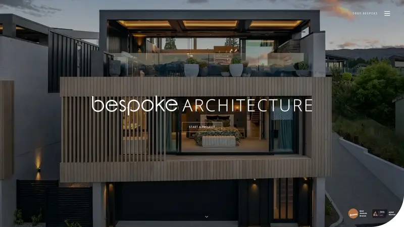 Homepage of bespokearchitecture.co.nz