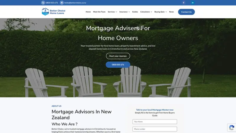 Homepage of betterchoice.co.nz