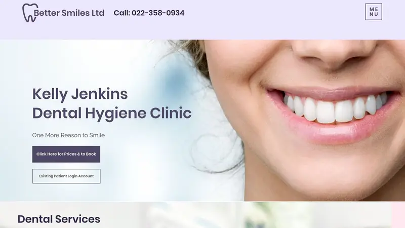 Homepage of bettersmiles.co.nz