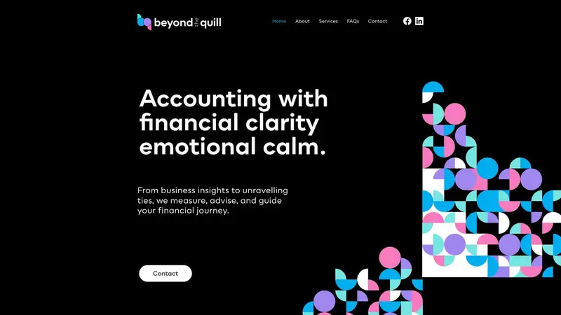 Homepage of beyondthequill.co.nz