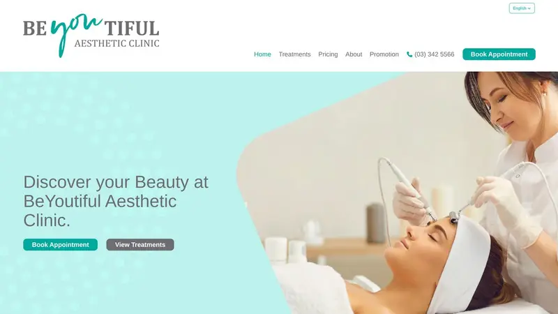 Homepage of beyoutifulclinic.co.nz