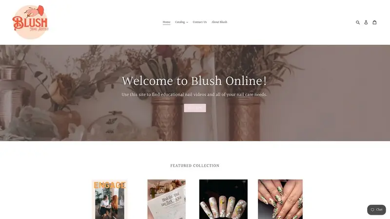 Homepage of blush.nz