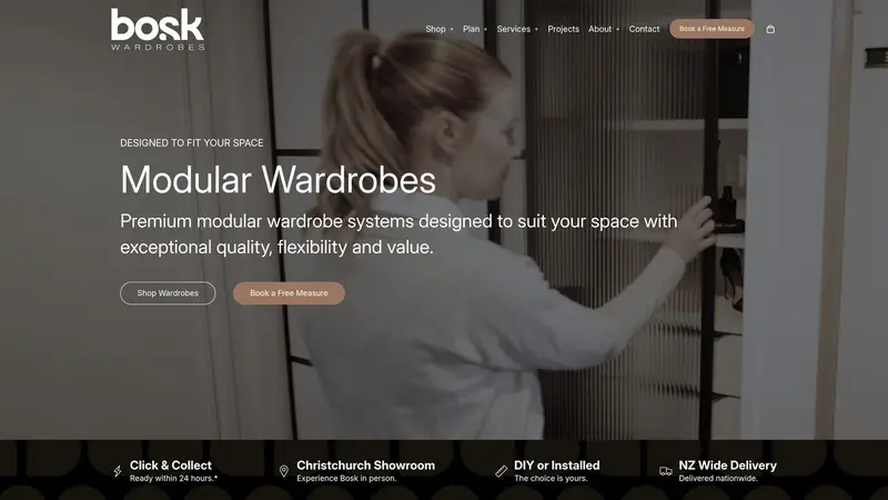 Homepage of bosk.co.nz