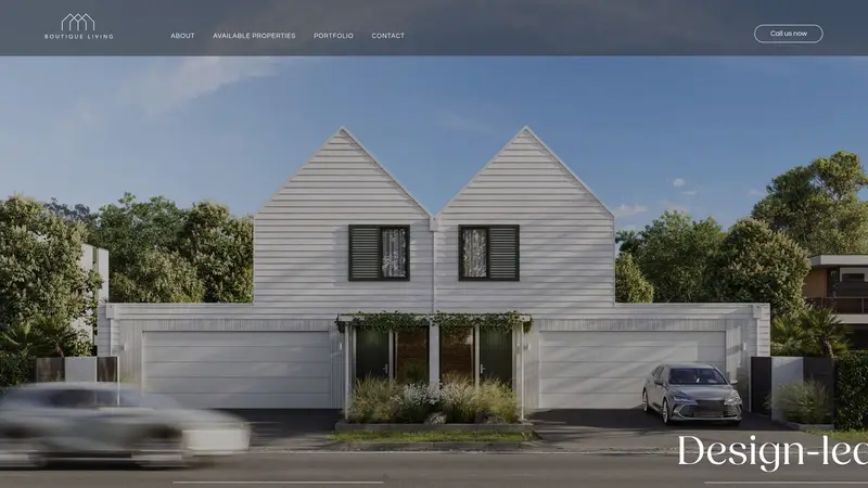 Homepage of boutiqueliving.co.nz