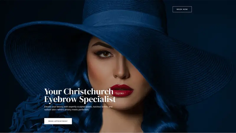 Homepage of browtique.co.nz