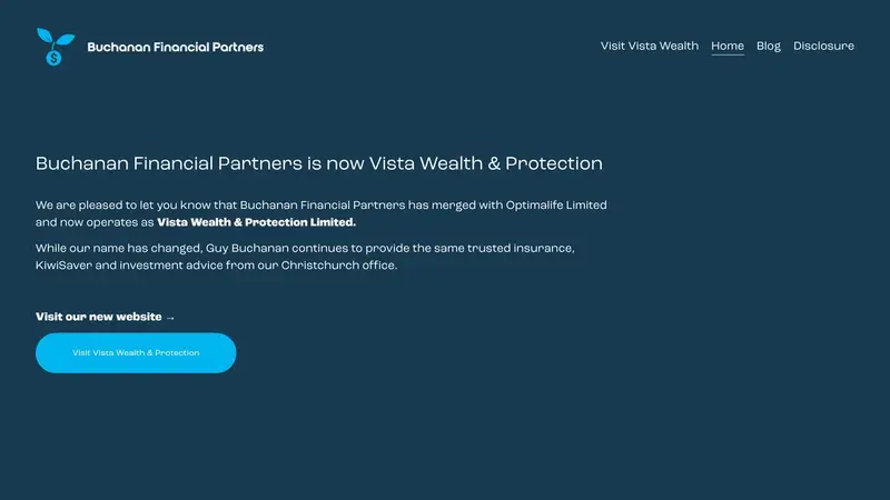 Homepage of buchananfp.co.nz