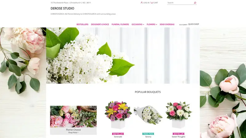 Homepage of burnsideflowerdelivery.co.nz