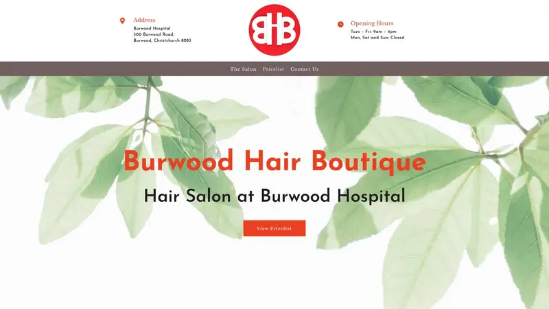 Homepage of burwoodhospitalsalon.co.nz