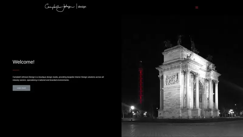 Homepage of campbelljohnsondesign.co.nz