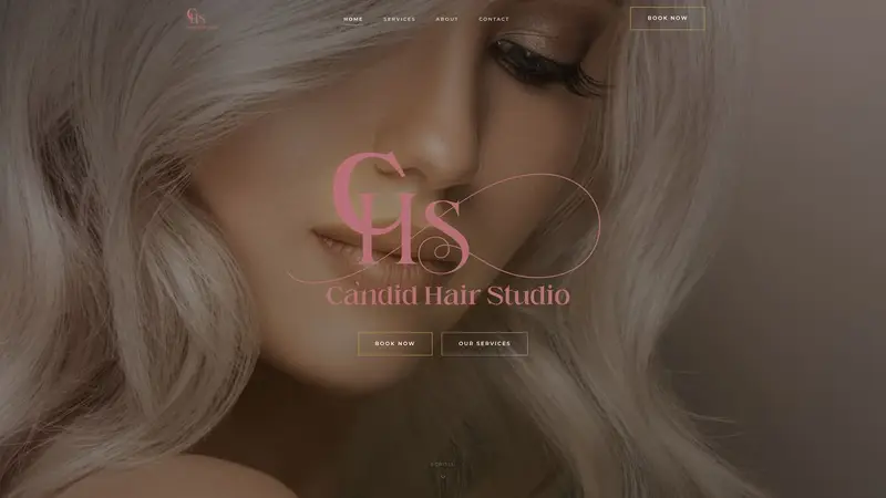 Homepage of candidhairstudio.co.nz