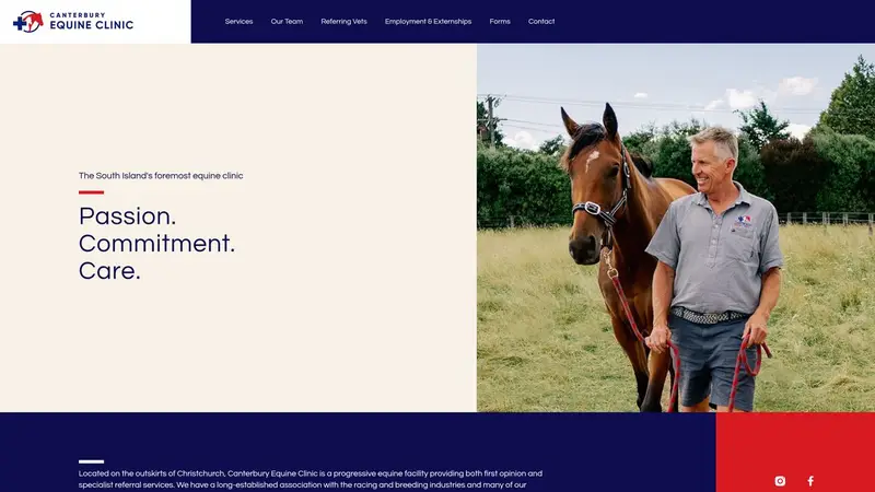 Homepage of canterburyequine.co.nz