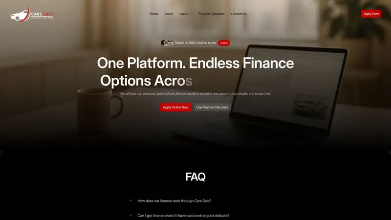 Homepage of carssale.co.nz