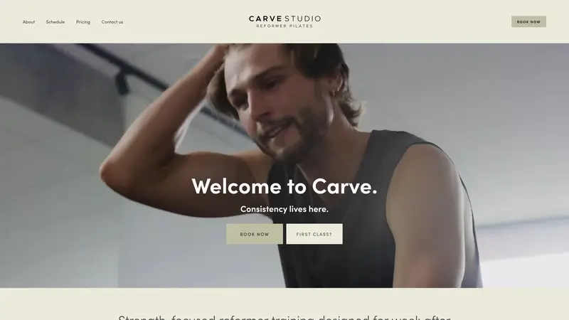 Homepage of carvestudio.co.nz