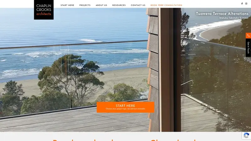 Homepage of ccarchitects.co.nz