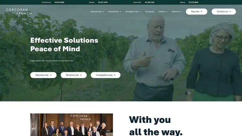 Homepage of cflaw.co.nz