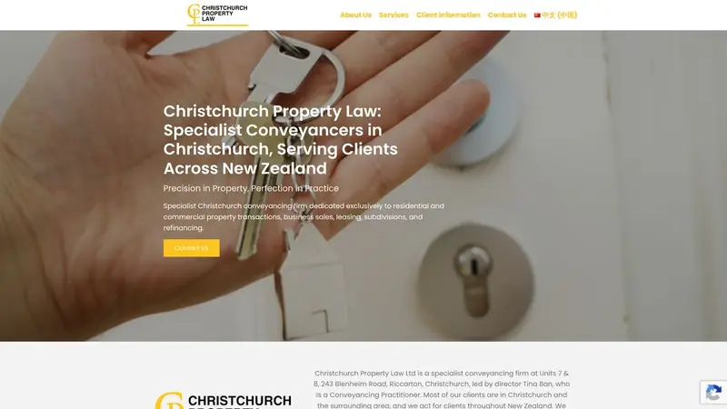 Homepage of chchpropertylaw.co.nz