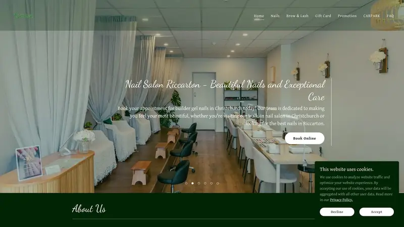 Homepage of cherienail.co.nz