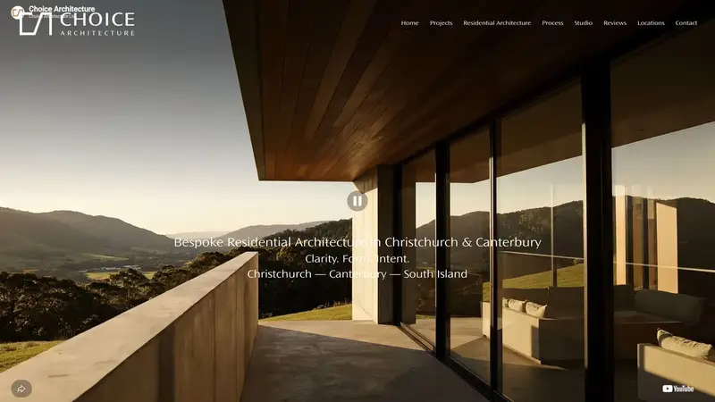 Homepage of choicearchitecture.co.nz