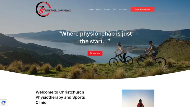 Homepage of christchurchphysiotherapy.co.nz