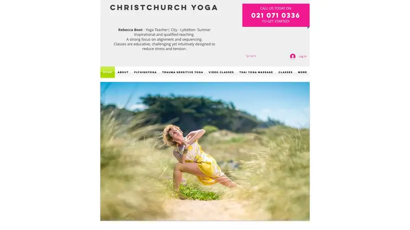 Homepage of christchurchyoga.co.nz