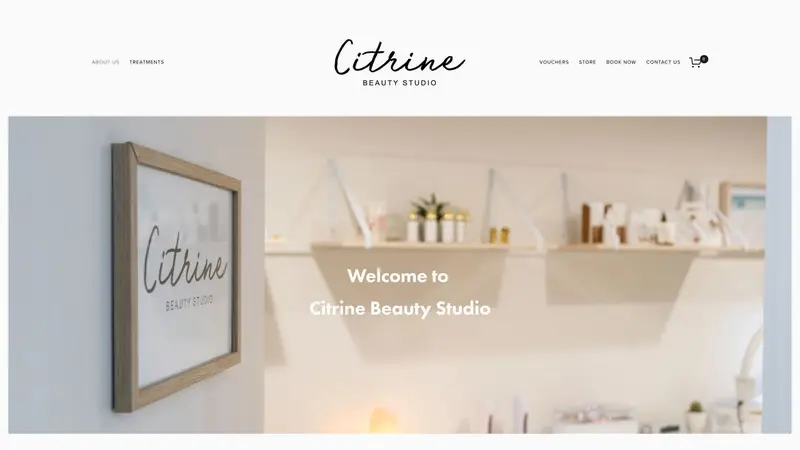 Homepage of citrinebeautystudio.co.nz