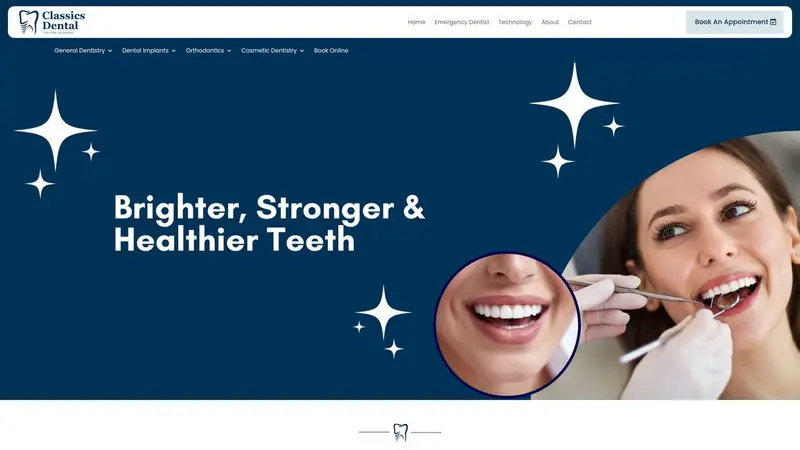 Homepage of classicsdental.co.nz