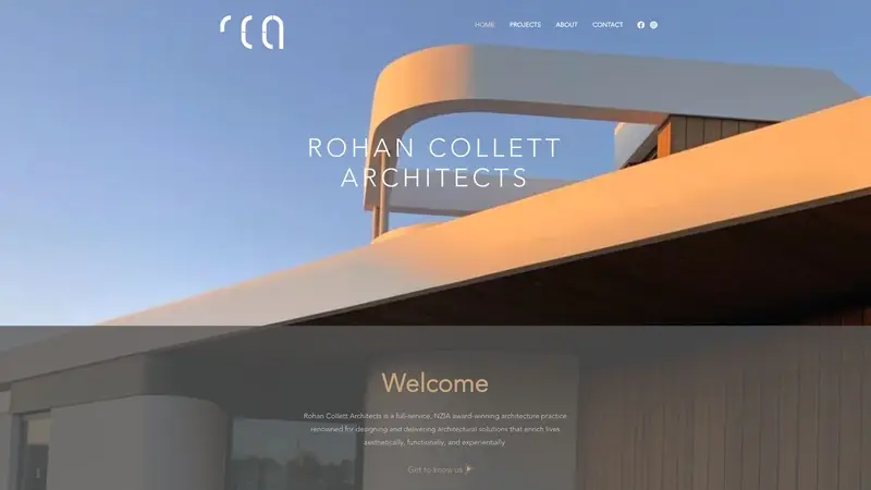 Homepage of collettarchitects.co.nz