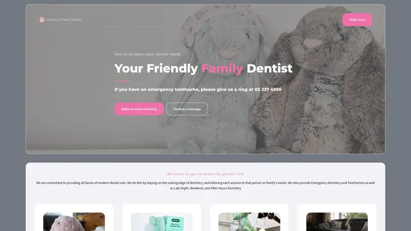 Homepage of colombostreetdental.co.nz