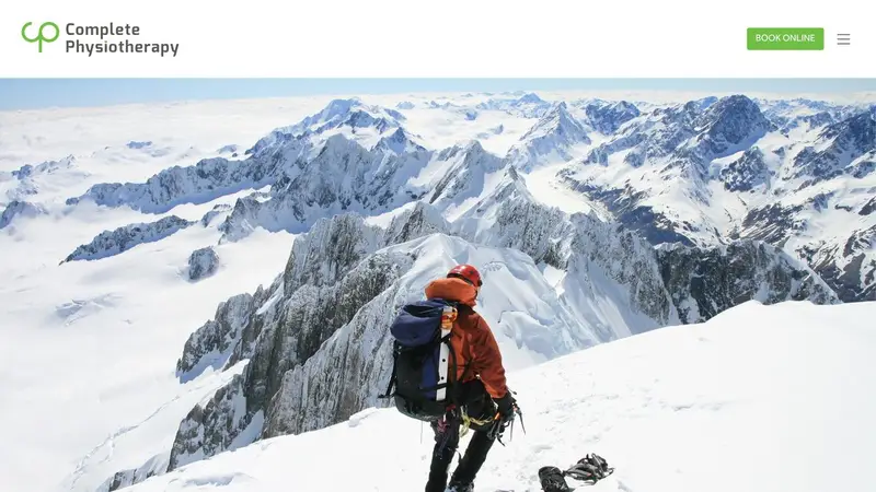 Homepage of completephysiotherapy.co.nz