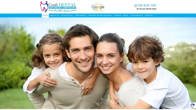 Homepage of confidental.co.nz