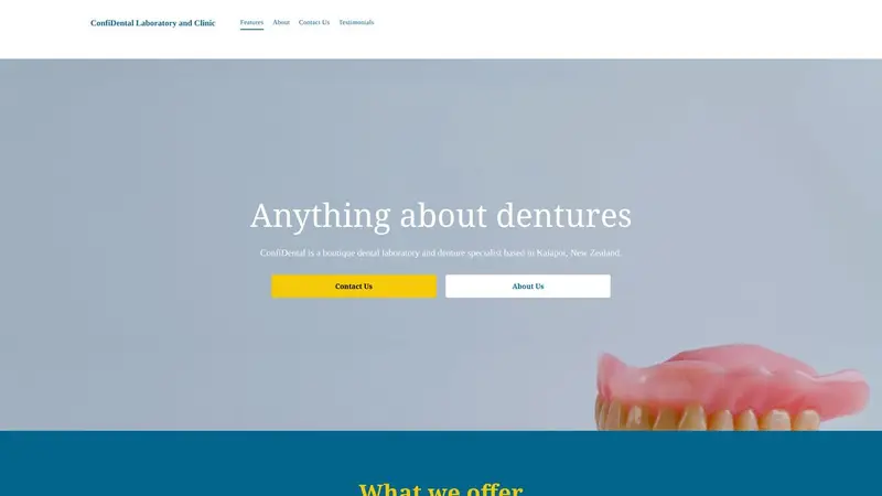 Homepage of confidental.nz