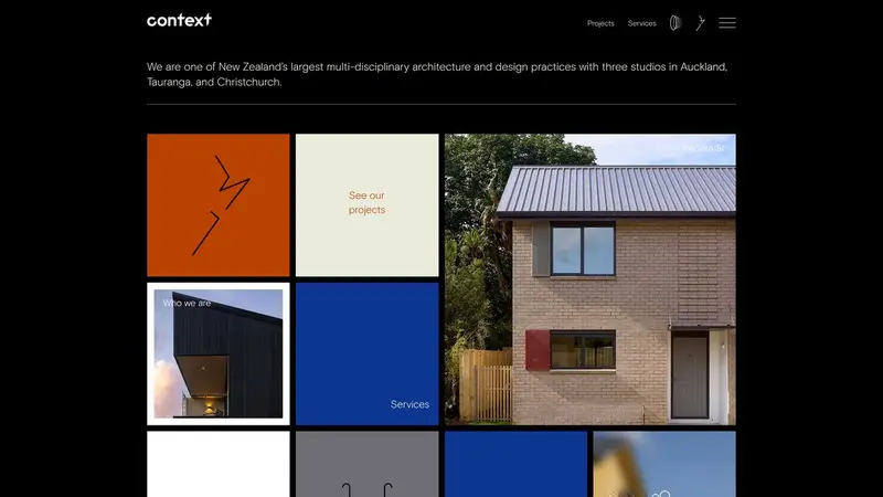 Homepage of context.nz