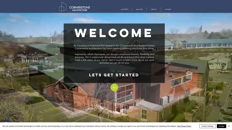 Homepage of cornerstonearch.nz