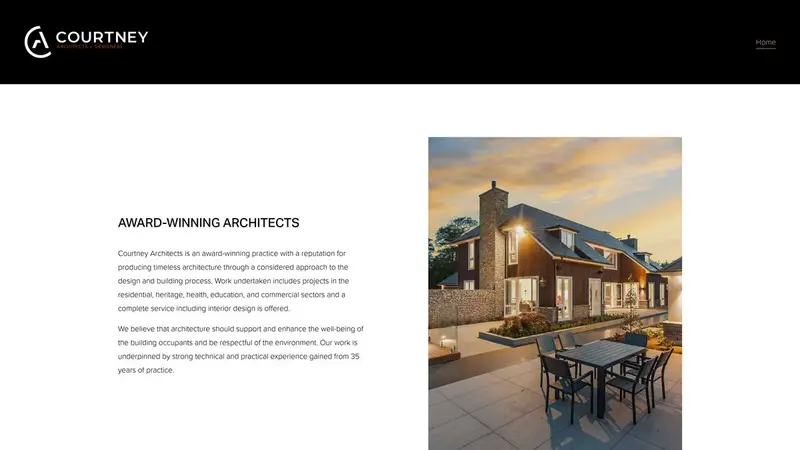 Homepage of courtneyarchitects.co.nz