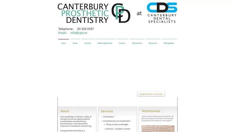 Homepage of cpd.nz