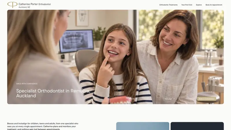 Homepage of cportho.co.nz