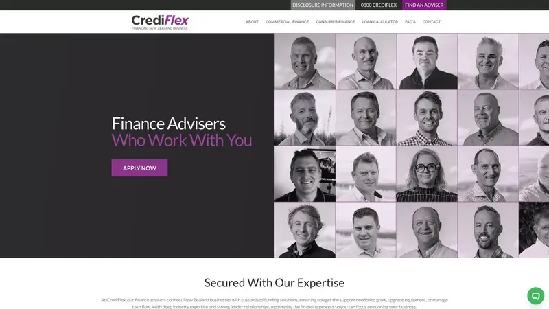 Homepage of crediflex.co.nz